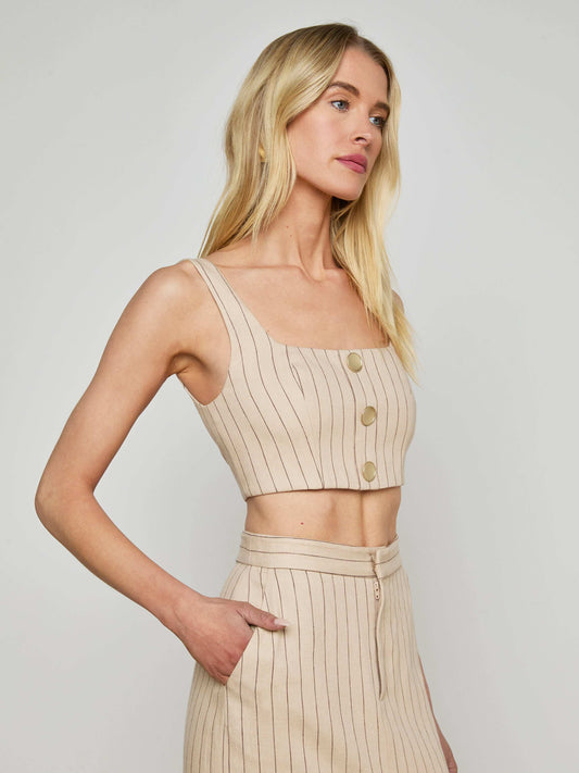 Maylin Pinstriped Bralette Top